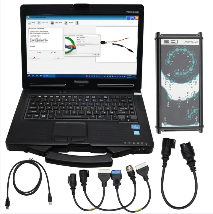 Heavy Duty Truck Diagnostic Scanner Tool for IVECO ELTRAC Easy ECI 18.1+cf54 laptop full set bluetooth