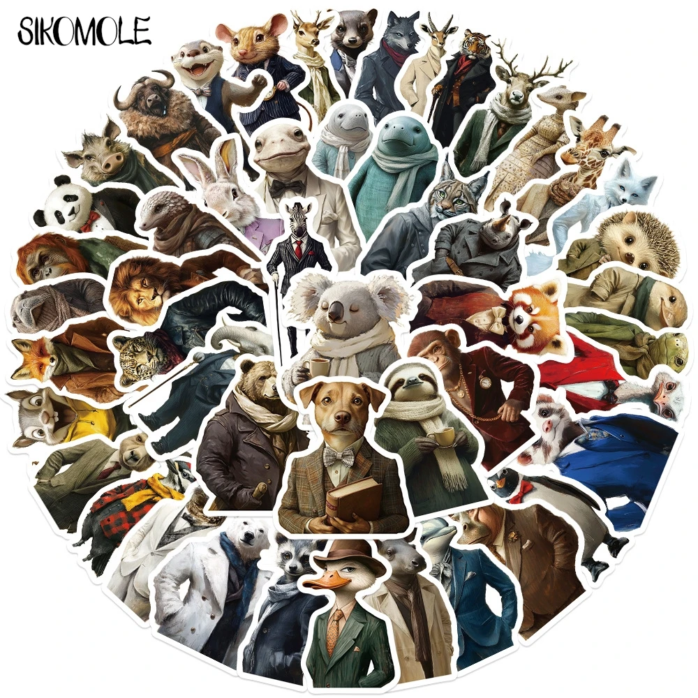 10/50/100 pçs dos desenhos animados bonito antropomórfico animal moda adesivos estéticos diy crianças viagem bagagem graffiti adesivo pacote