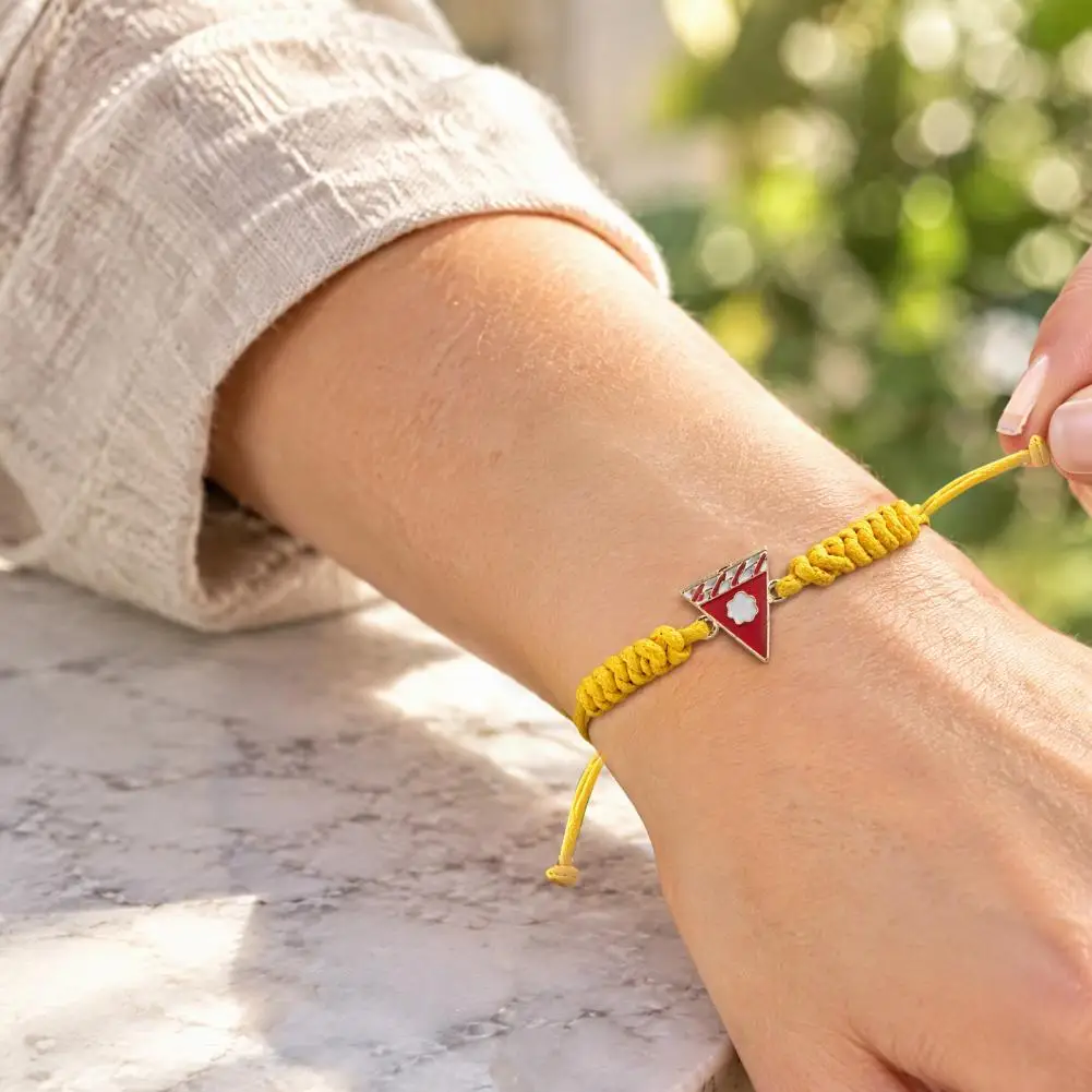 Stackable Layering Bracelet Adjustable Wristband for Men Women Halloween Braided Bracelet with Alloy Pumpkin Charm for Women