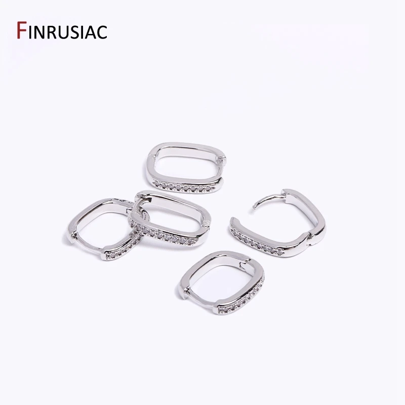Gold Überzogene Messing Einfache Hoop Ohrringe Hohe Qualität Frauen Ohrringe, Eingelegten Zirkon Trendy Hoop Ohrringe Mode Schmuck Geschenke – Detail 32