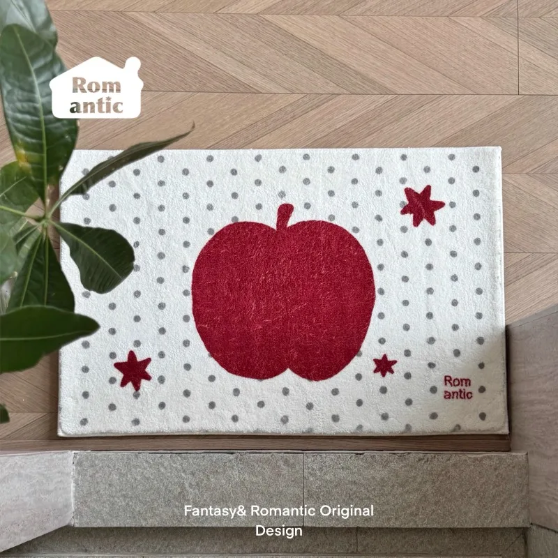 Romantic Original Star Apple Carpet Cute Bedroom Mat Imitation Cashmere Carpet Bedroom Living Room Bedside