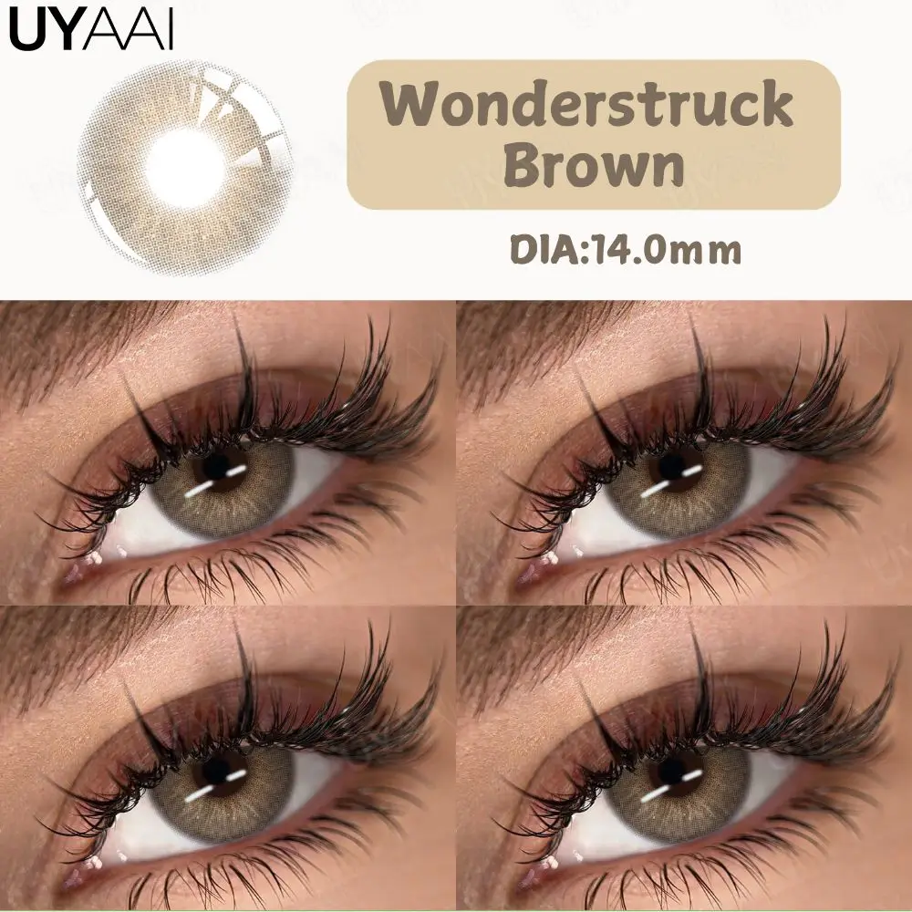 UYAAI NEUE Farbkontaktlinsen für die Augen, Schönheits-Farbkontaktlinsen, Kosmetik-Farbkontaktlinsen, natürliche Farbpupillen, schwarze Linsen, große Augen, grüne Linsen