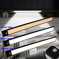 LED Motion Sensing Light Wireless USB Rechargeable Strip Night Light Indoor Motion Detection Cabinet Corridor Staircase Light