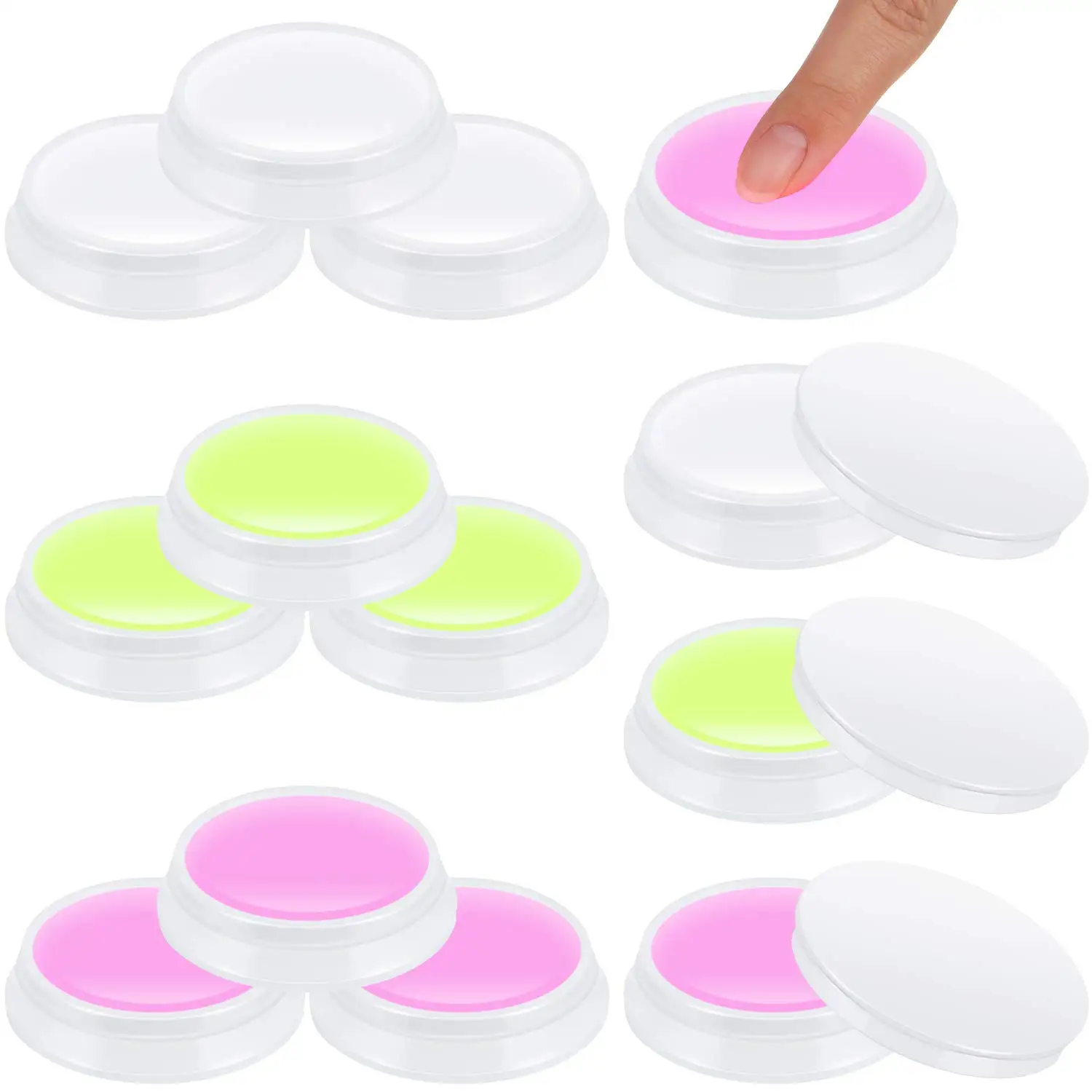 

12 Pcs Fingertip Moistener Non-slip Wax for Counting Bills Papers Documents, Long Lasting Assorted Colors 10g Each