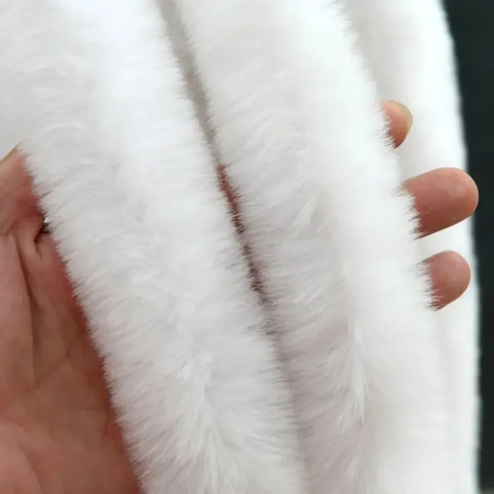 1M Faux Fur Ribbon Tape Cuff Plush Strip Handmade Wool Tops Fluffy Trim DIY Apparel Sewing Stage Costume