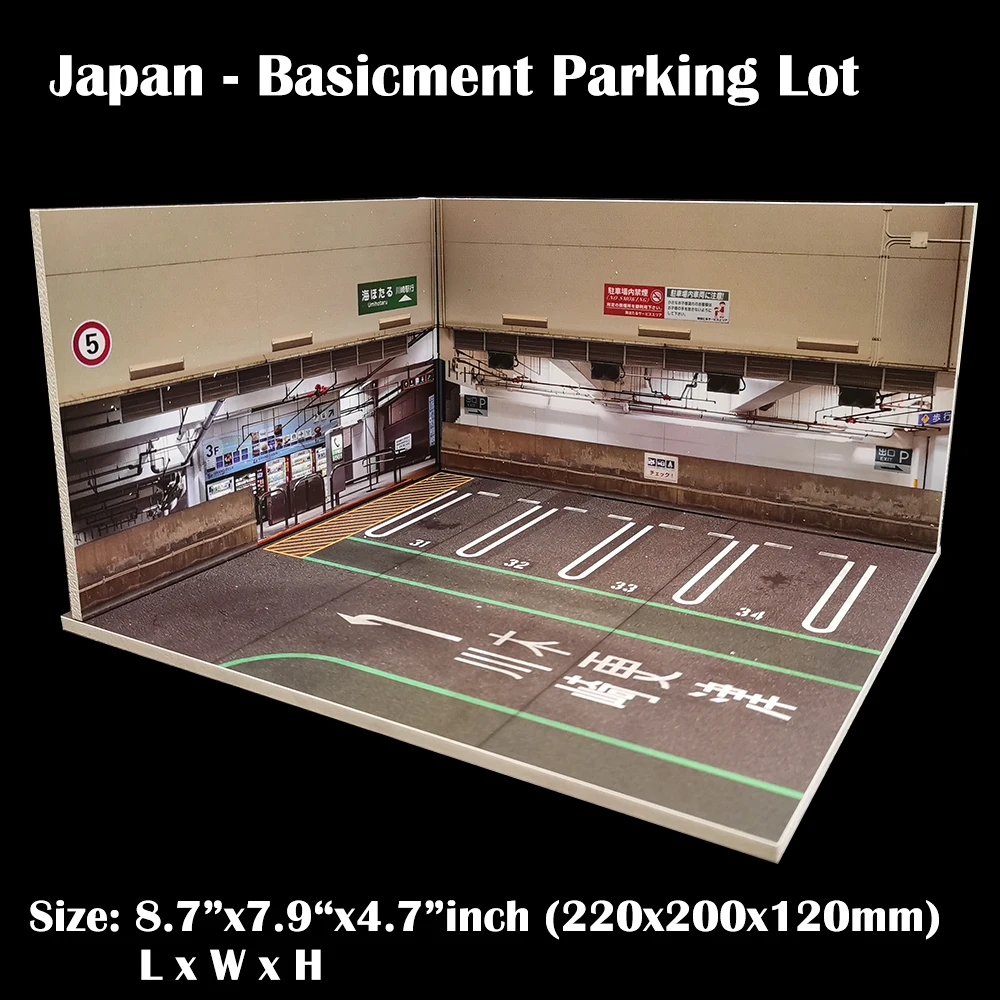 

Diorama 1/64 Scenery Model Car Basement Parking Lot Display Garage Gifts