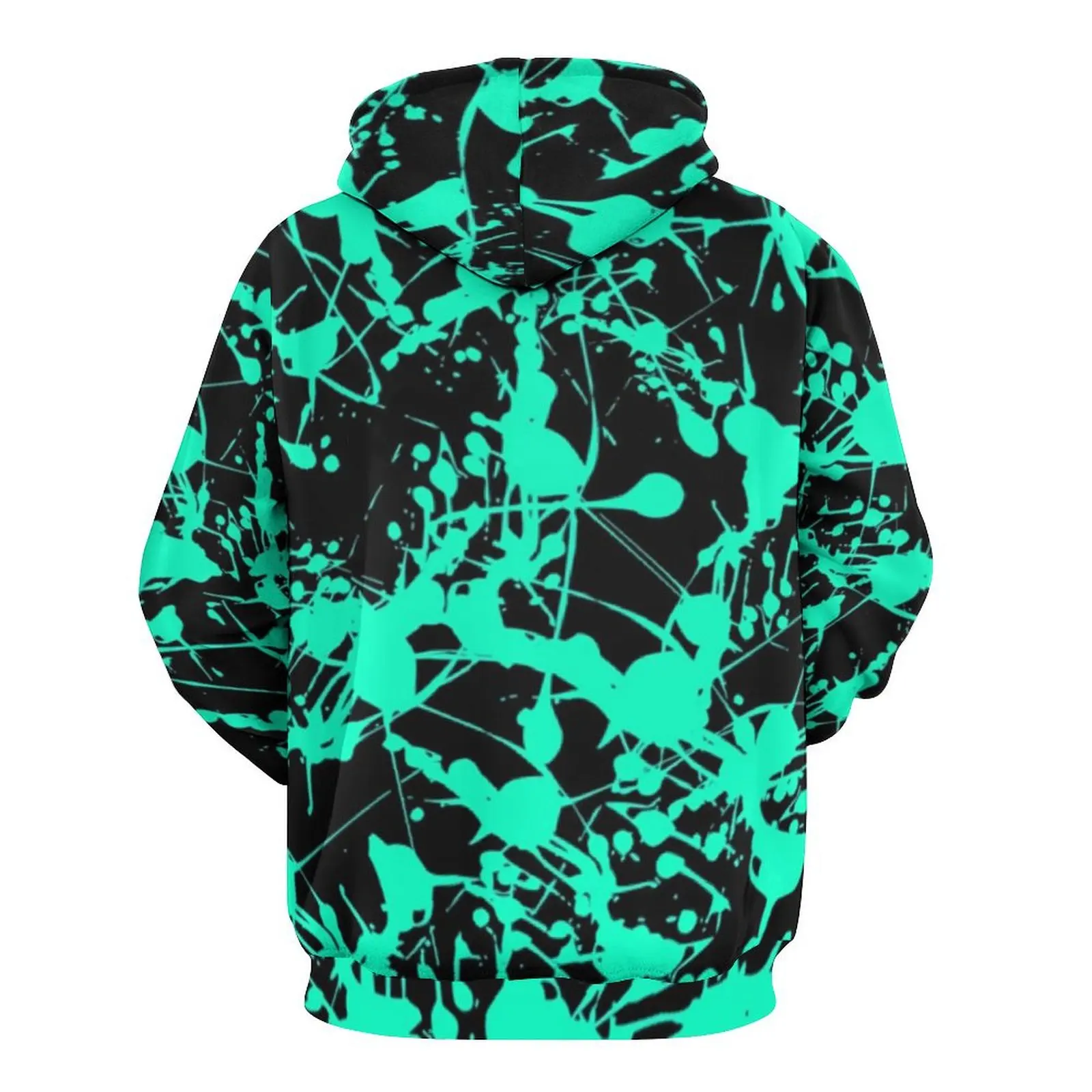 Neon Splash Casual Hoodies Abstrakter Druck Trendy Bedruckter Lose Hoodie Winter Langarm Harajuku Übergroße Kapuzenpullover