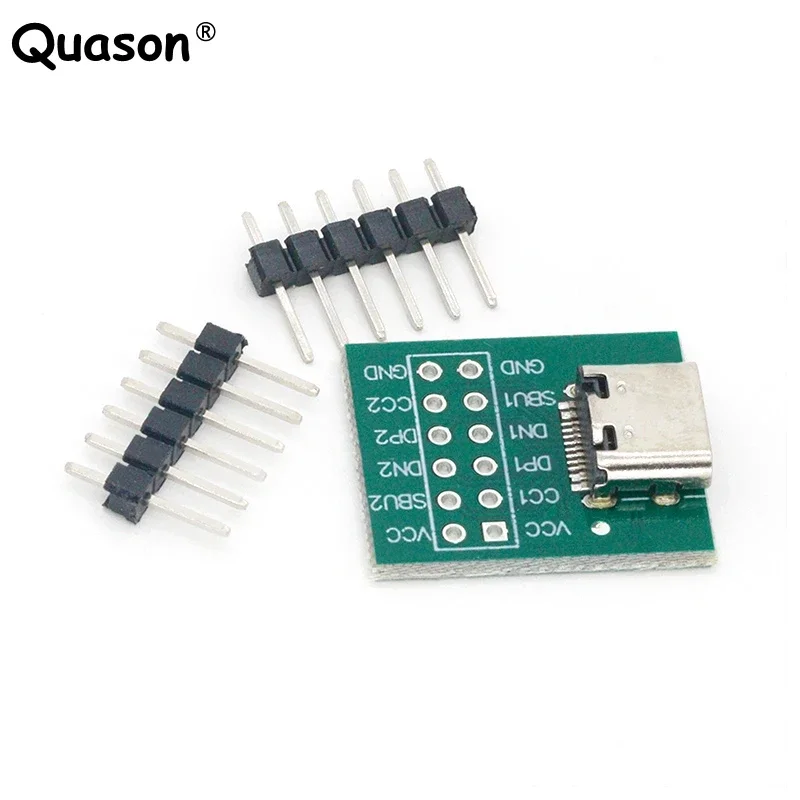 1/5PCS USB TYPE-C to DIP PCB Connector Pinboard Test Board Solder Female Dip Pin Header Adapter