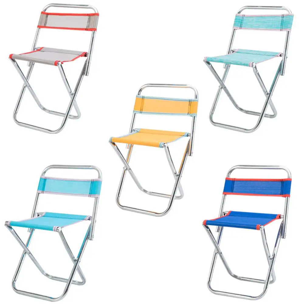 Outdoor Aluminium Alloy Portable Folding Picnic Camping Stool MIni Storage Fishing Chair Ultralight Furniture