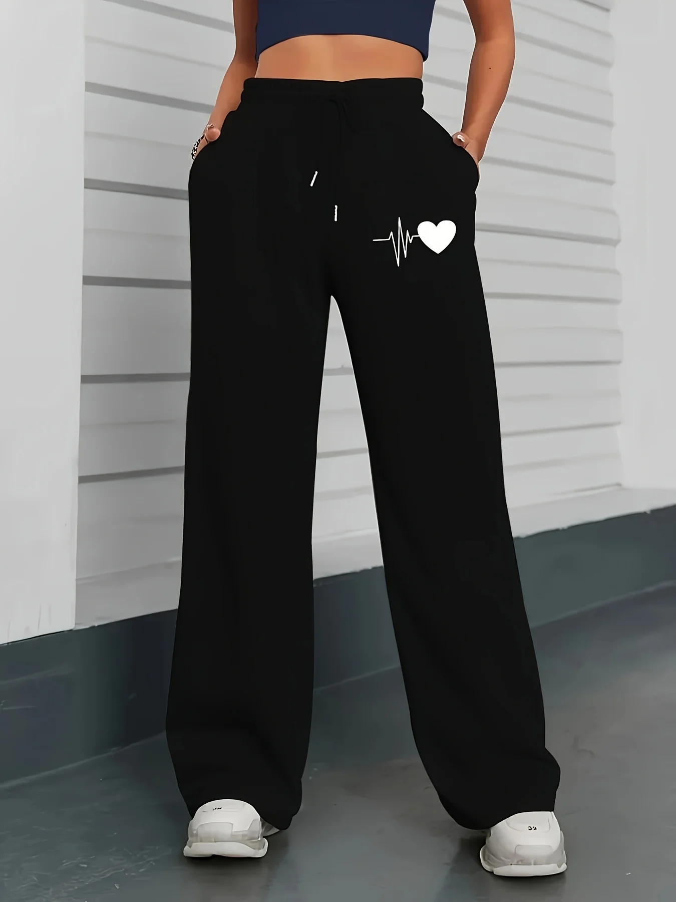 

Женские осенне-зимние свободные прямые флисовые спортивные штаны больших размеров с эластичным поясом, уличная одежда больших размеров, универсальные