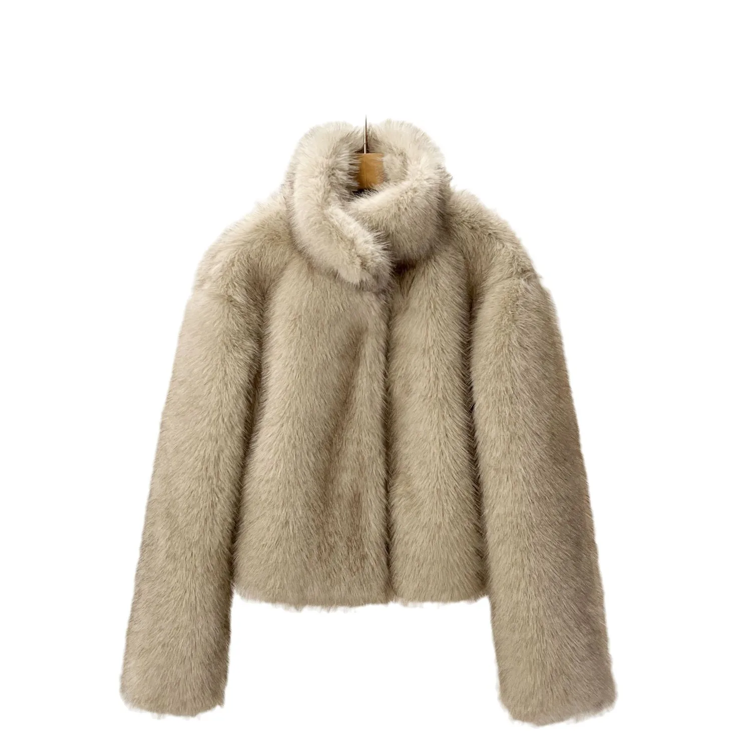 Cappotto lungo in pelliccia sintetica Cappotti da donna Cappotti ricamati da donna Uniforme da donna in lana tenera giovanile stile moto elastico regolabile