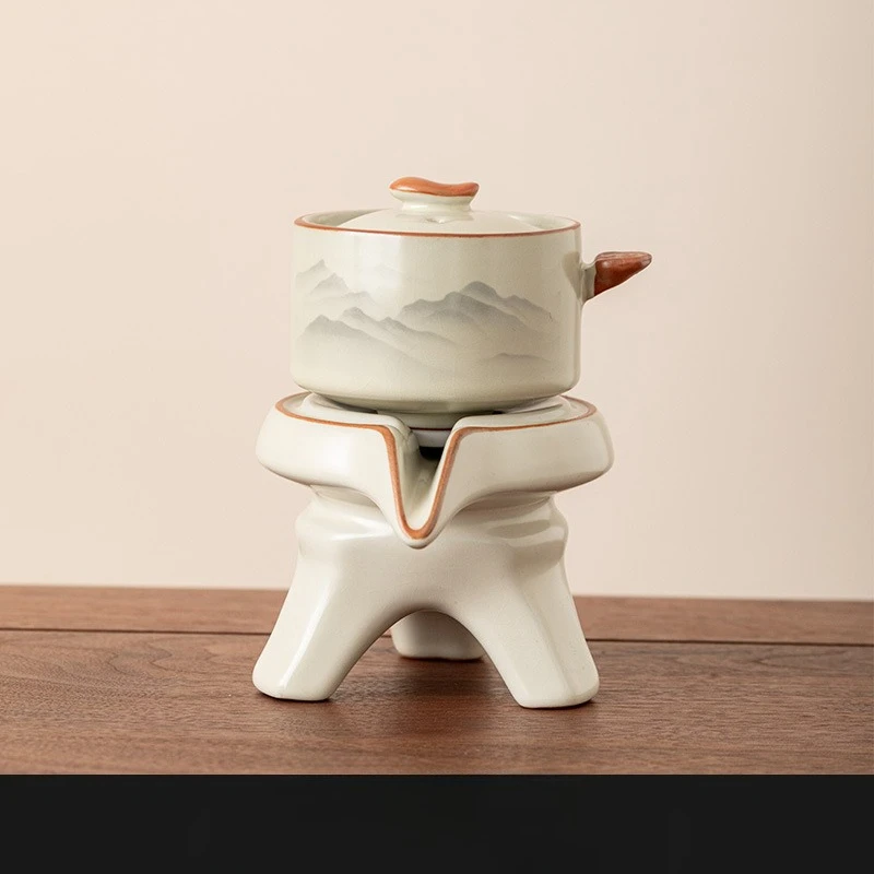 Automatic Teaware Sets for Home Use Anti Scalding Stone Grinding Teapot Office Lazy Tea Making Tool