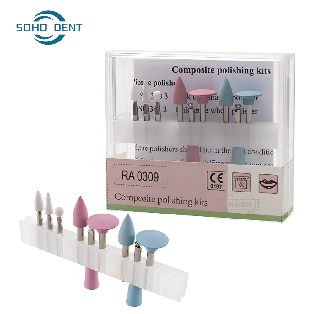 

Набор для полировки стоматологического композита 20Boxra0309: 3 керамические шлифовальные насадки, 6 полировальных насадок для угловых наконечников стоматологических инструментов