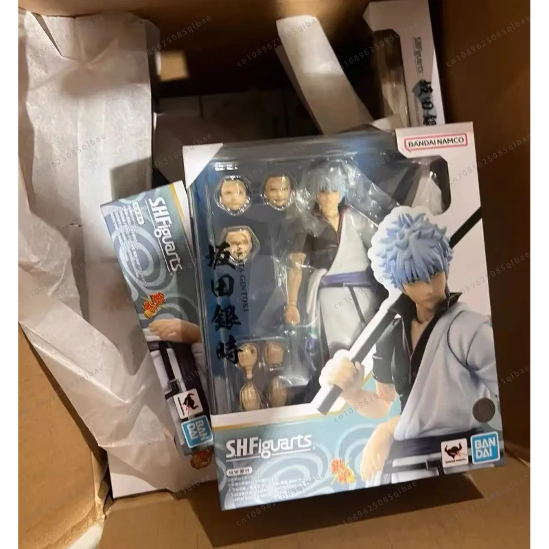 En Stock Original Bandai Shf Gintama Gin Tama S.H.Figuarts SAKATA GINTOKI en Stock Anime colección de figuras de acción modelo Juguetes