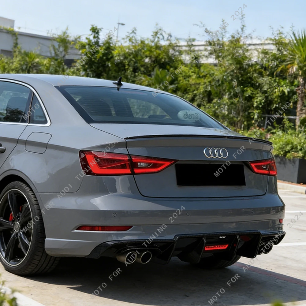 For Audi A3 A3 S-Line S3 RS3 8V / 8V Facelift Sedan 2013-2020 S Style Rear Boot Roof Lip Spoiler Rear Trunk Boot  Spoiler Wing