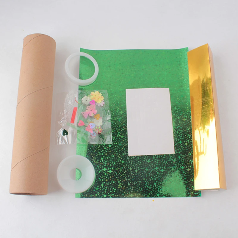 [YA]DIY Rotierende Kaleidoskop-Kits Wissenschaftliches Experiment Lehrmittel Hände-Augen Zusammenarbeit Lernspielzeug für Kinder Gif