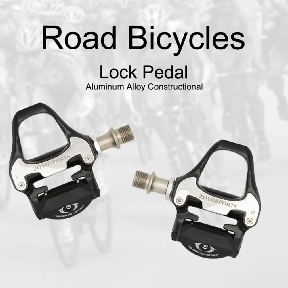 Road Bicycle Pedal 1 Set Practical Fine Workmanship Bicycle Accessories Aluminium Alloy Bike Self-locking Pedal for Cycling