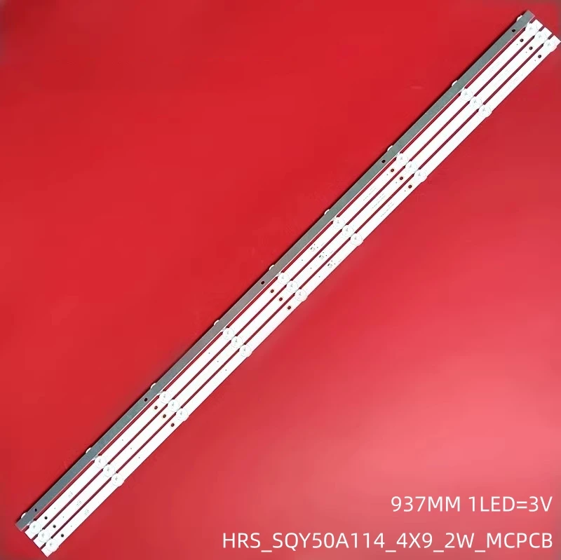 Led TV Bar HRS_SQY50A114_4X9_2W_MCPCB 12mm_V2 E486558 For AKAI AKTV5036S LED Backlight kit KS500SM4K RLDED5098 B UHD PLED5042