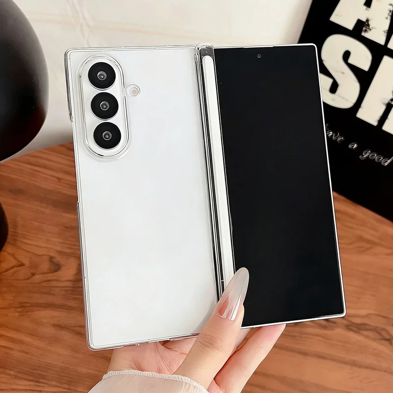 Transparente magnetische Scharnier-Schutzhülle für Samsung Galaxy Z Fold 8 7 6 5 Fold8 Fold7 Fold5 Fold6, faltbare, harte PC-Handyhülle – Detail 12