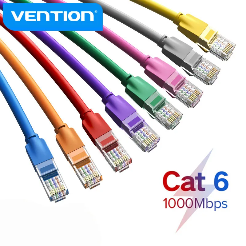 Vention Ethernet Cable Cat 6 Network Cable 4 Twisted Pair Patch Cord Internet UTP Cat6 Lan Cable for Laptop Router Ethernet RJ45