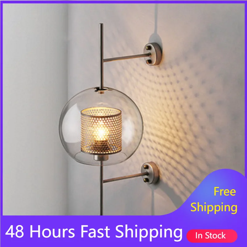 

Nordic Retro Wall Lamp Bedroom Loft Hallway Kitchen Dining Room Study Corridor Sconce Fixture Lighting Home Decor Light Aisle