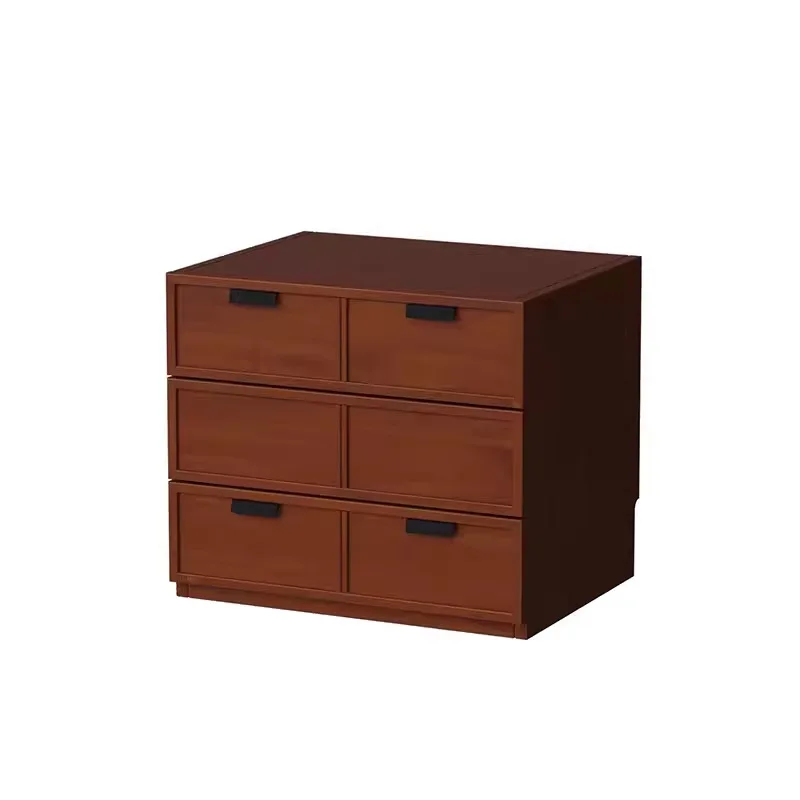 Medieval style storage building block module cabinet, card door cabinet, TV cabinet, dining side solid wood cabinet