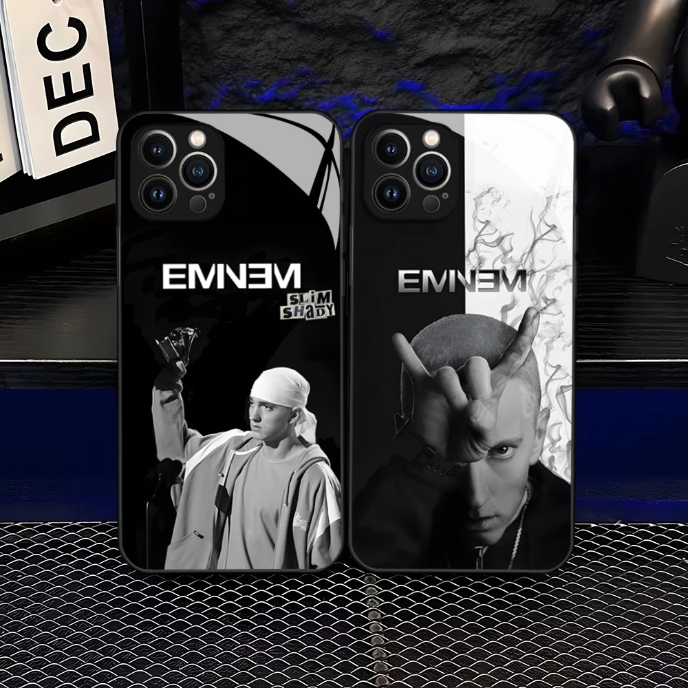 E-Eminem Houdini Phone Case for iPhone 14 Pro Max 15 Pro 12 11 13 Mini X XR XS 8 7 6 Plus SE Tempered Glass Back Cover