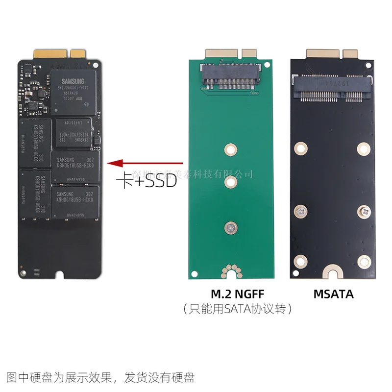 mSATA SSD to 2012 Apple MacBook Pro A1425 A1398 Adapter Card for MC975 MC976 MD212 MD213 ME662 ME664 ME665 SSD Converter
