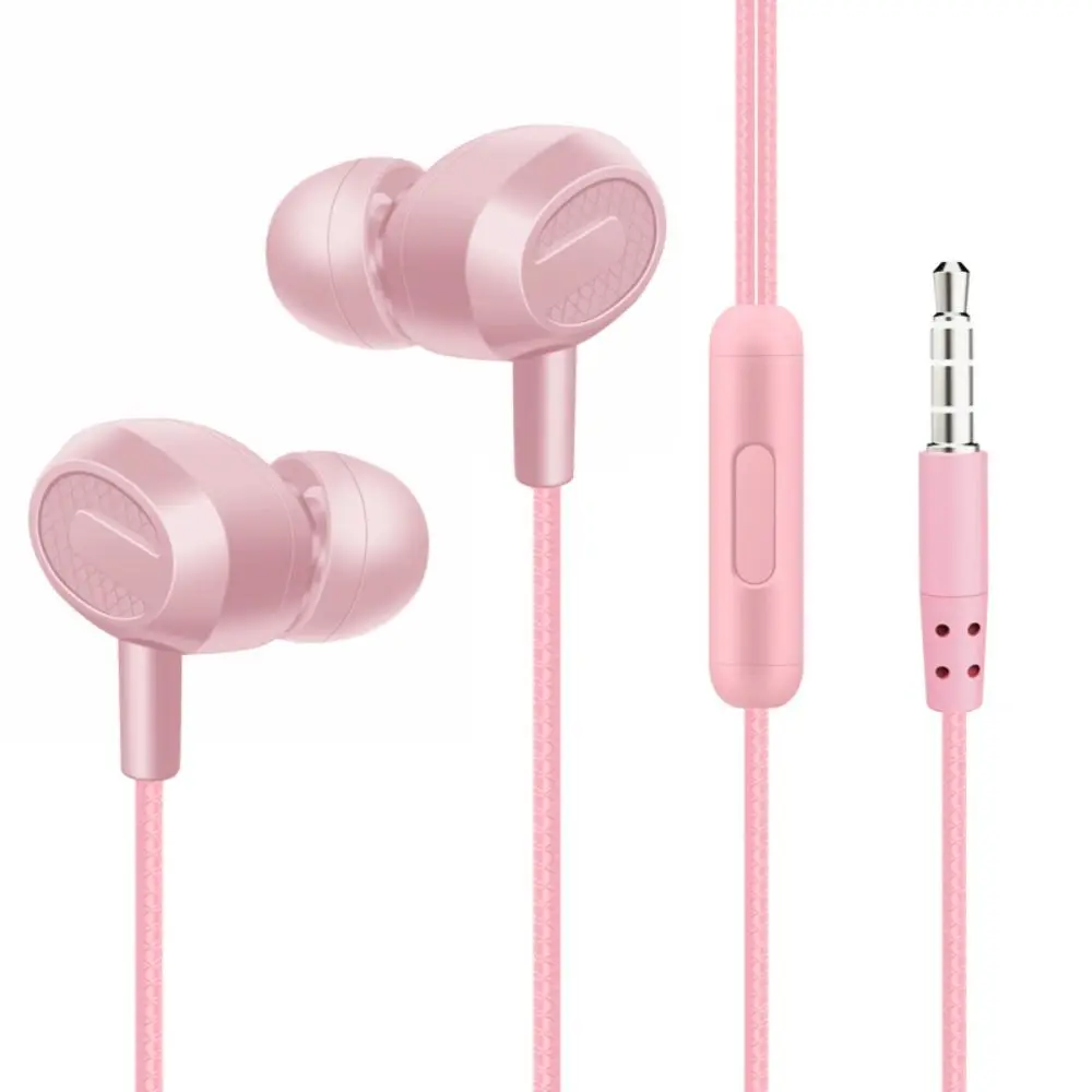 Portable 3.5mm Earphones In Ear Stereo Wired Headset Deep Bass Noise Canceling Headphones