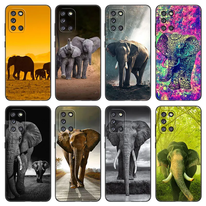 Animal Elephant Baby Phone Case For Samsung Galaxy A11 A30 A40 A41 A01 A03 Core A02 A10 A20 S A5 2017 A6 A8 Plus A7 2018 Cover