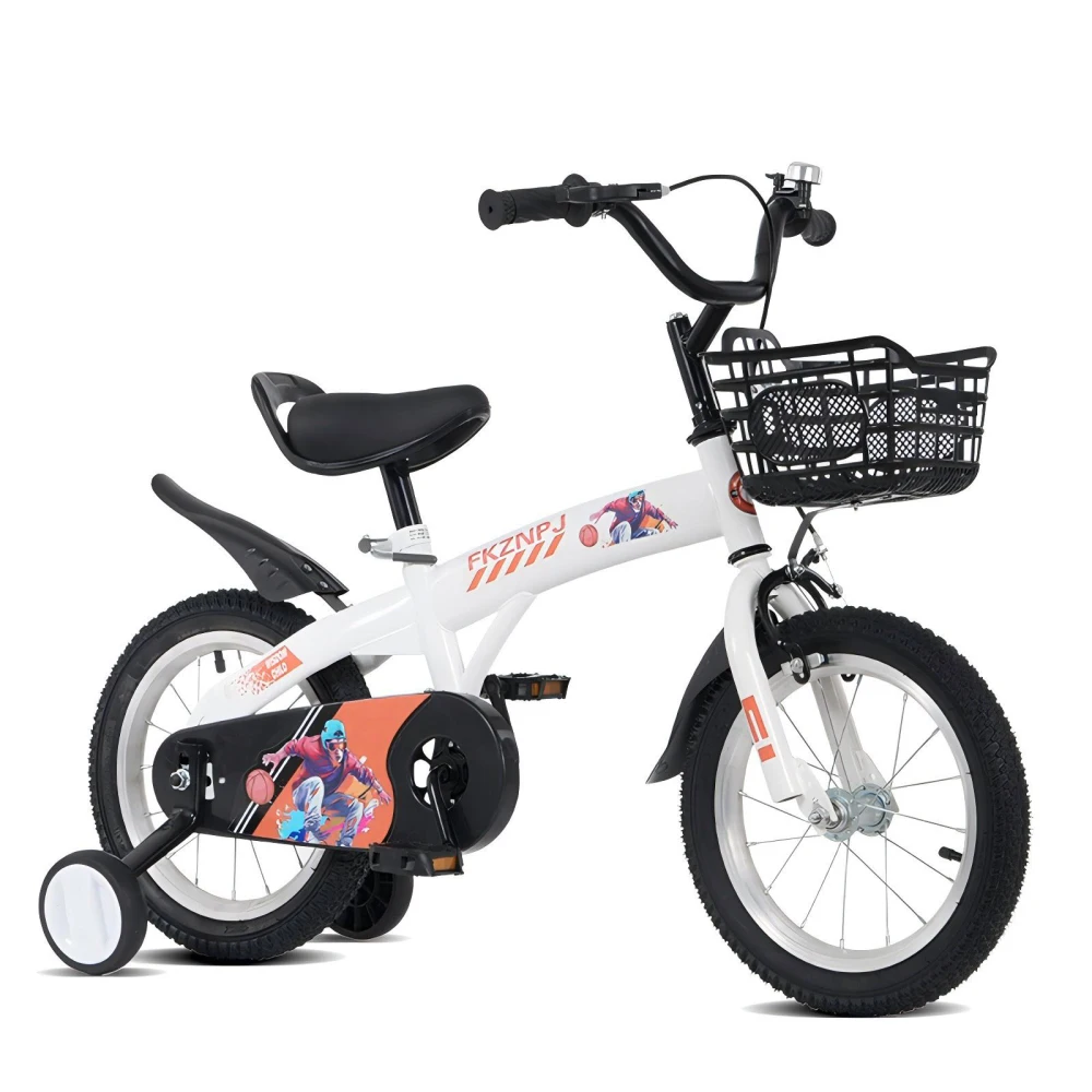 16 inch sporty kids bike with training wheels and stand Adjustable saddle Suitable for boys and girls aged 4-8 years tall Height