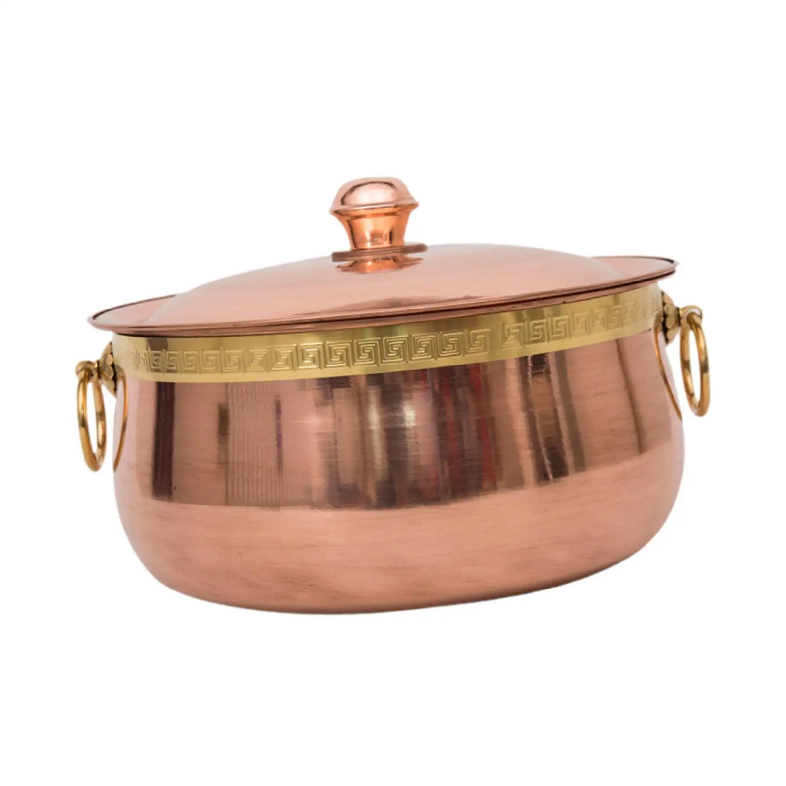 Stockpot Copper Hot Pot,Cookware,Easy to Clean,Sturdy Multifunctional Thick Cooking Pot Shabu Shabu Pot for Kitchen Household
