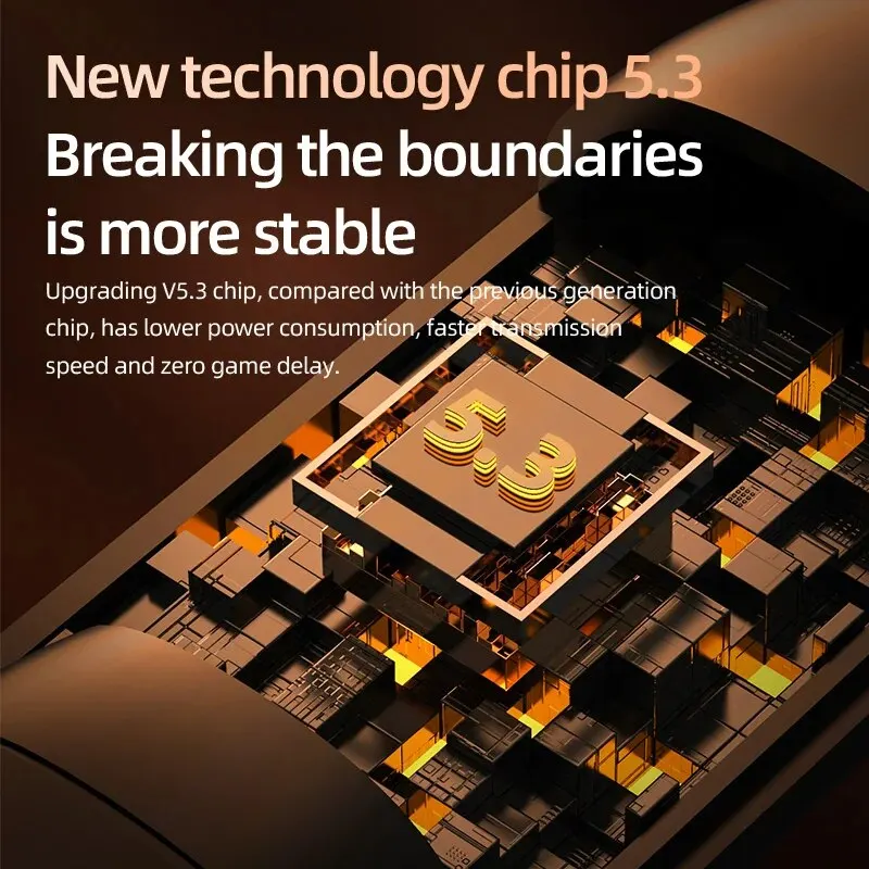 Sem fio bluetooth 5.3 fones de ouvido esportes ao ar livre com display led controle toque música para iphone xiaomi