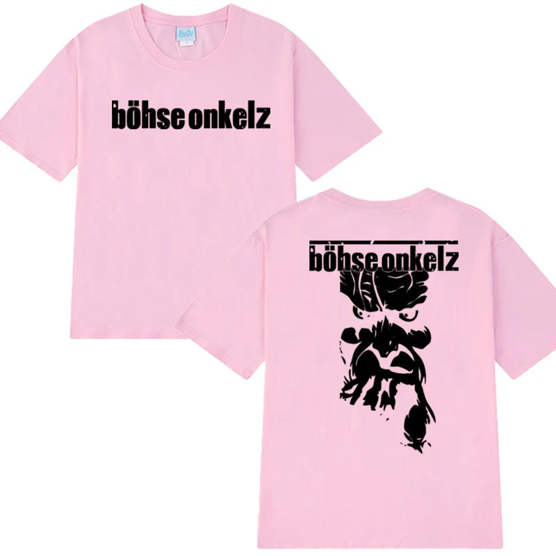 Hot Rock band böhse onkelz Double Sided print short sleeve T-shirts Men Women vintage Hip Hop streetwear Unisex Cotton T shirt