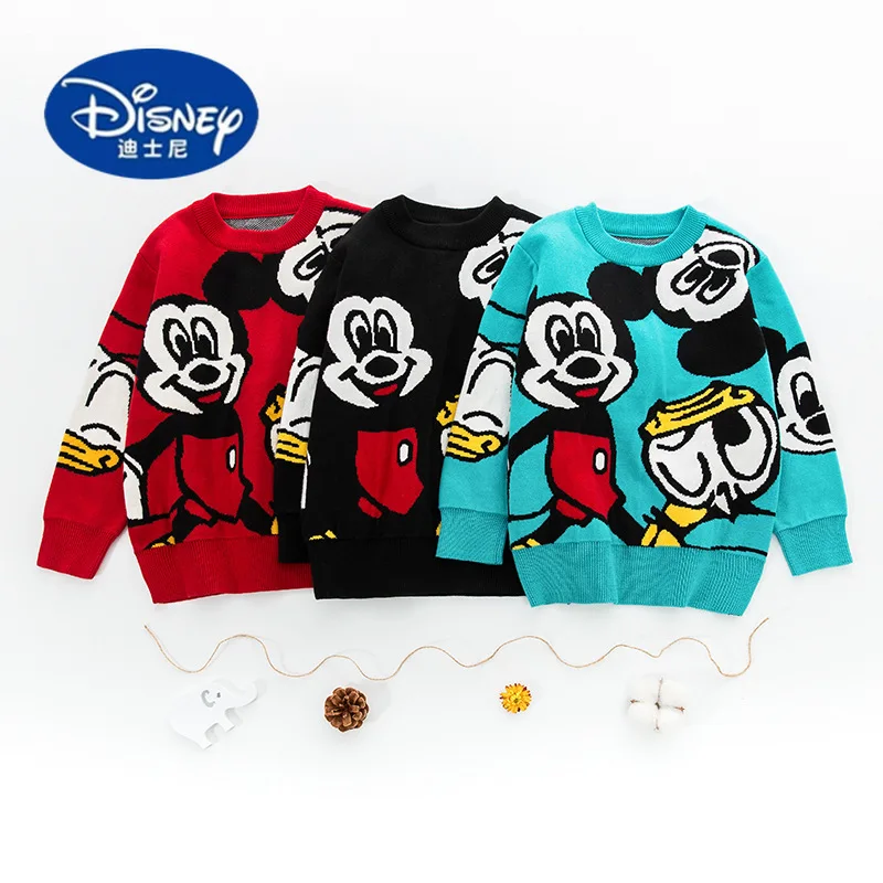 

Disney Mickey Kids Sweater 2025 - Korean Style Cartoon Jacquard Pullover