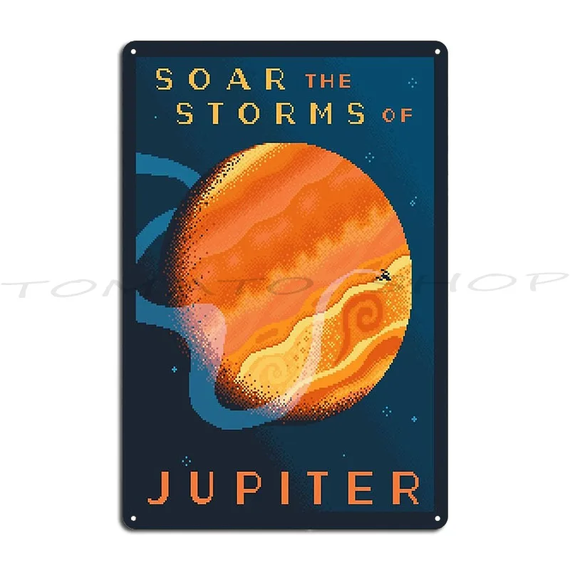 Jupiter Space Tourism Travel Metal Sign Plaques Pub Cinema Decoration Designing Tin Sign Poster