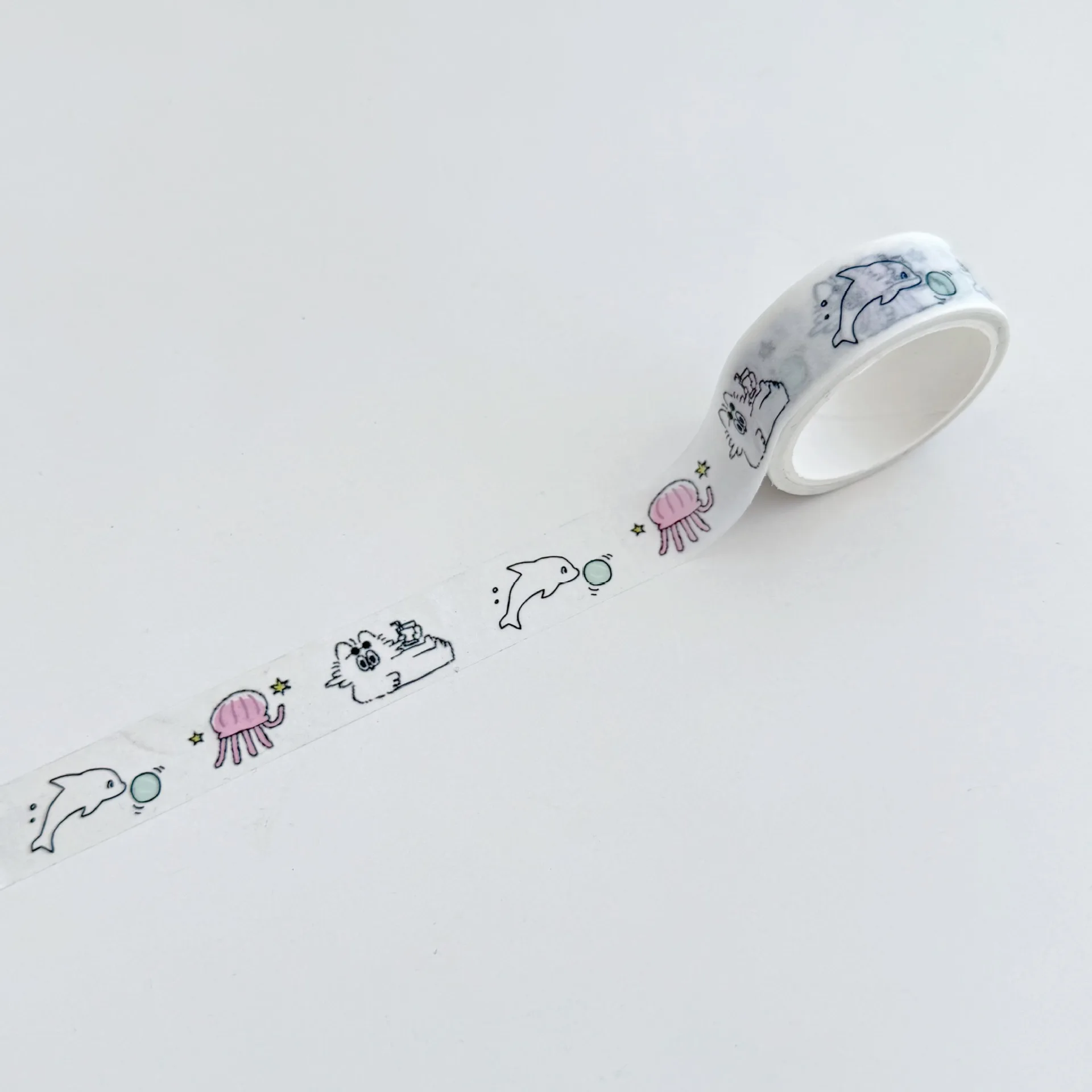 

Набор корейских декоративных лент васи длиной 5 метров с милым мультяшным дизайном для дневников, скрапбукинга и DIY-проектов