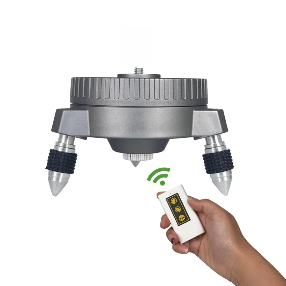 Heipoe PT4 Laser Level Adapter Electric Rotating Base for Laser Level with Remote Control & 1/4'' Thread with 5/8' Adapter