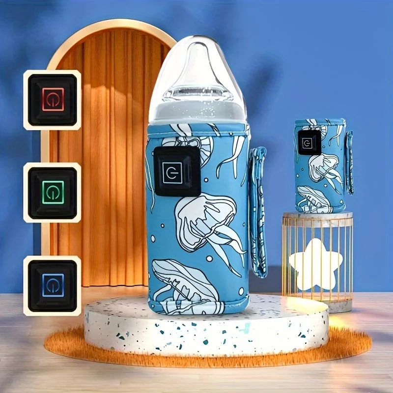 

Портативный изолированный чехол для USB-бутылки, чехол для подогрева молока с формулой воды, подогреватель бутылочек для кормления в путешествиях и кемпинга