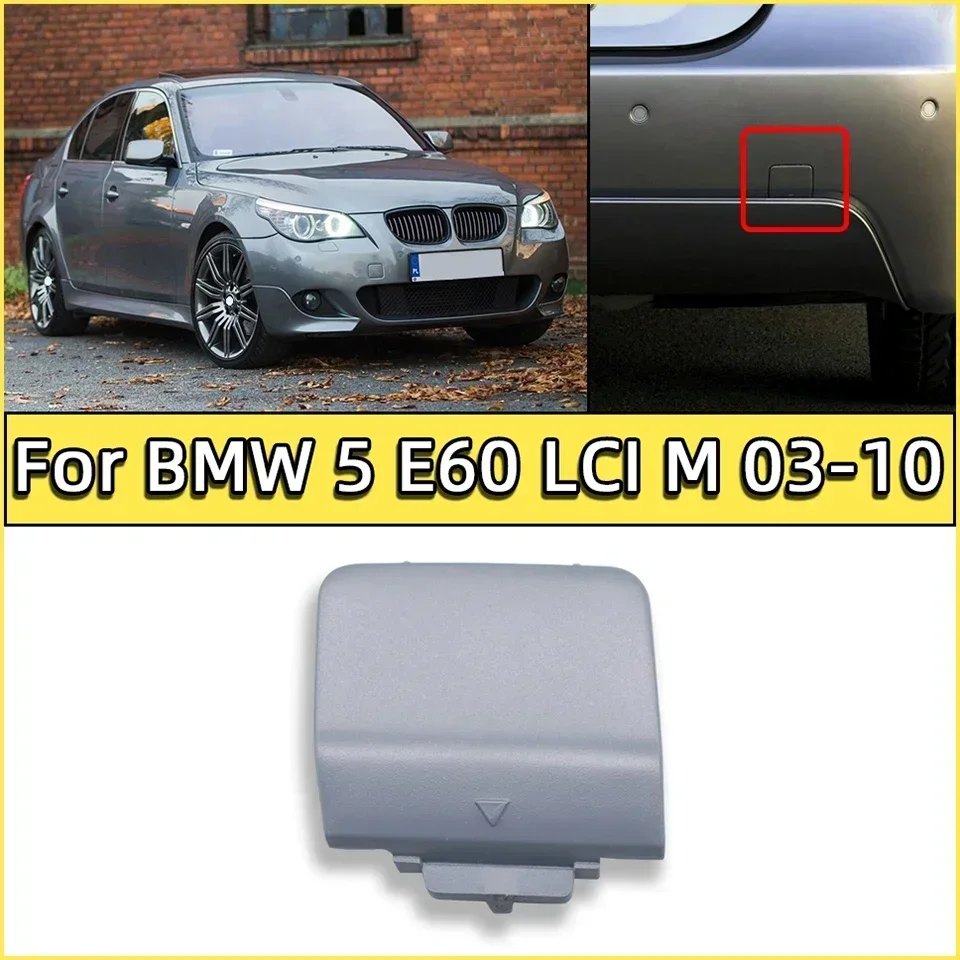 Auto Parts Rear Bumper Tow Hook Eye Cover Cap For BMW 5 E60 LCI M-Bumper 2003-2010 #51127897217 Towing Hauling Shell Lid Trim