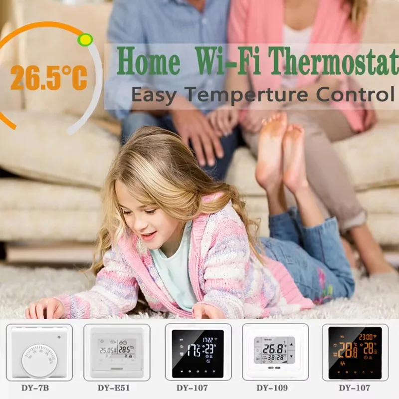 Wifi Smart Thermostat 16 Amp Electric Floors Heating Thermostat Work With  Alexa Google Home