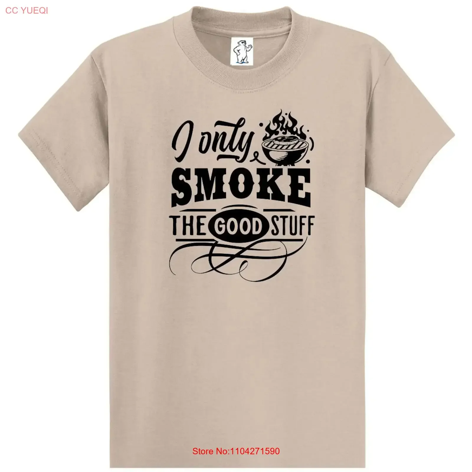 Camiseta Only Smoke The Good Stuff Dad para hombre, talla grande y alta, estilo vintage, lavada, informal, transpirable, suave, cómoda, a la moda para hombre