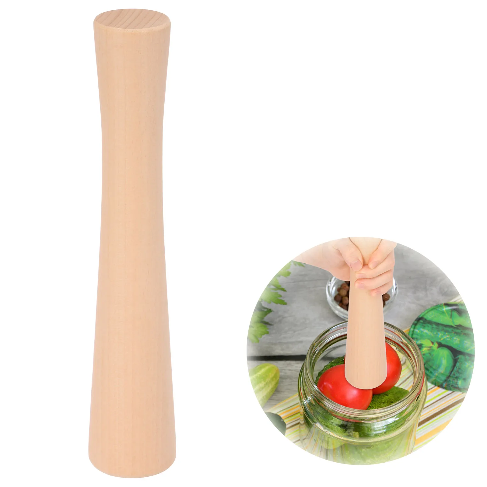 

Тампер для ферментации овощей, деревянный шлифовальный стержень, тарелка капусты, капустая пушка - пищевой инструмент для ферментации