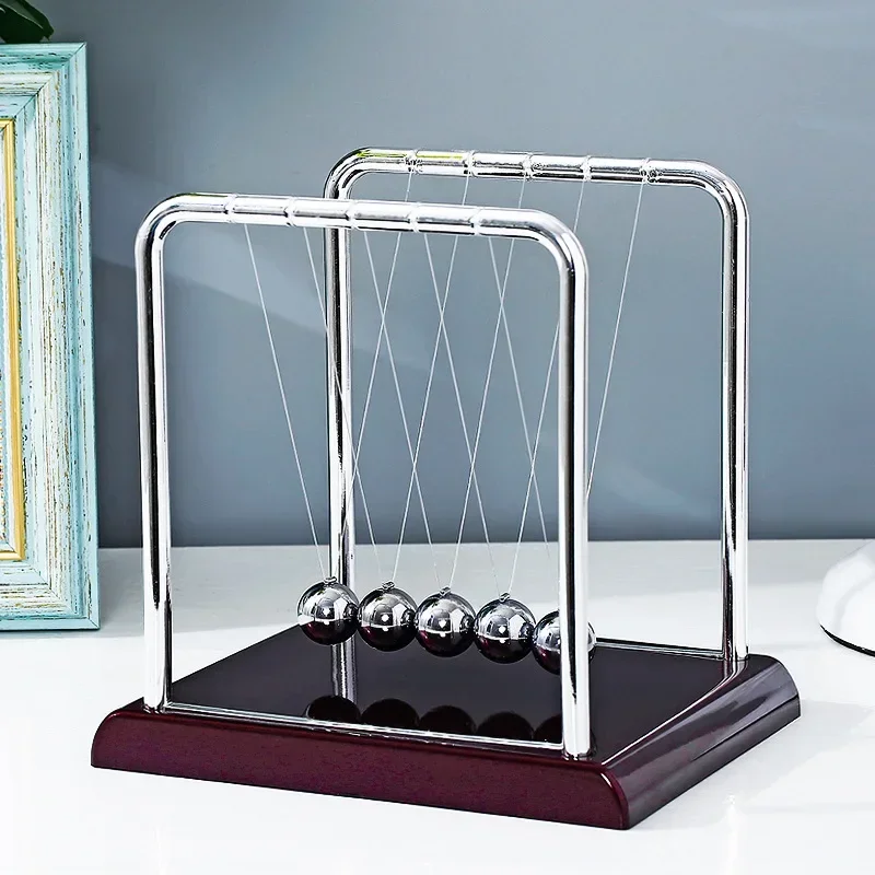 

Extra Large Size Newton's Cradle Metal Pendulum Ball School Teaching Supplies Physics Science Pendulum Desk Table Decor Gifts