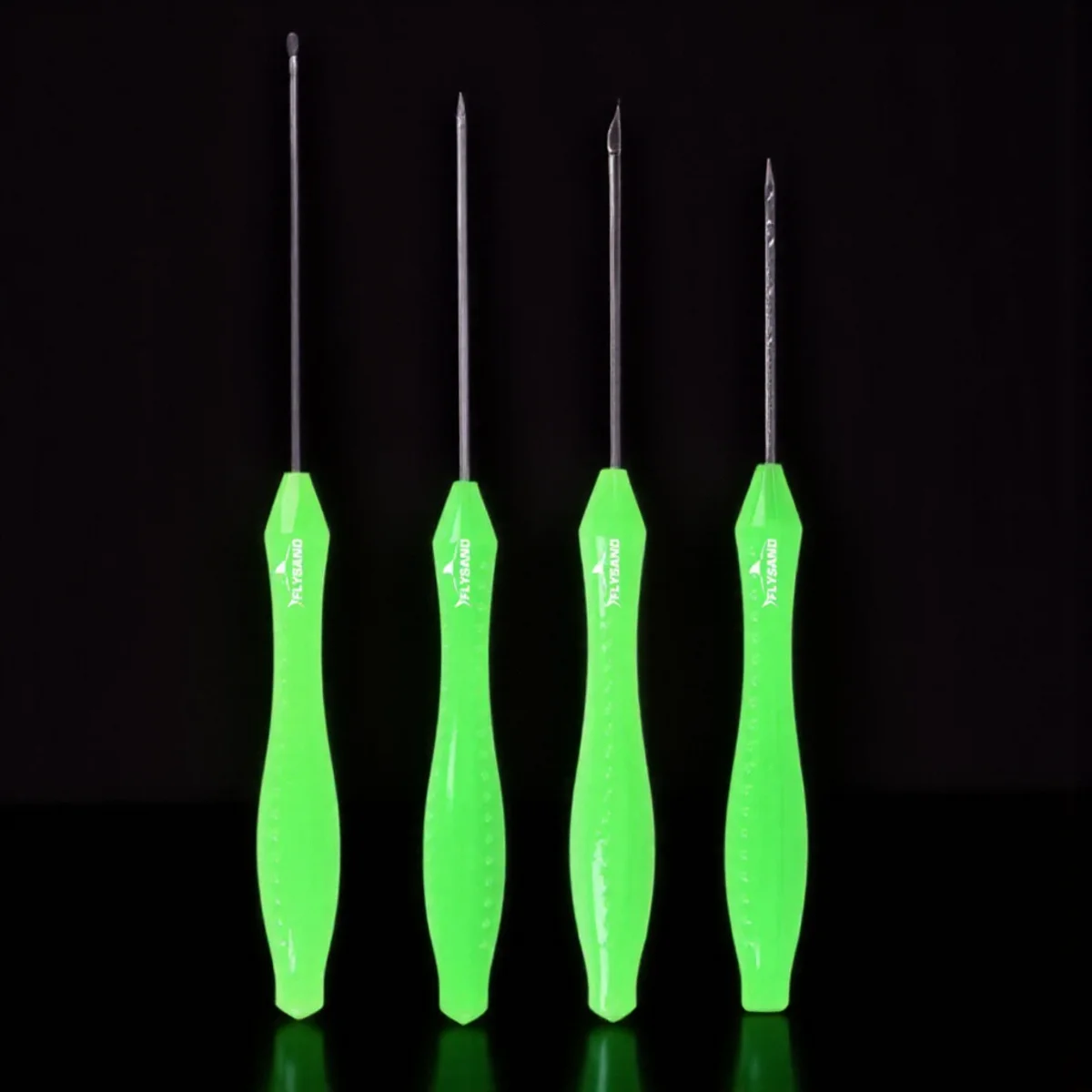 Fishing Rigs Bait Needle Set 4PCS Anti Slip Handle Hook Drill Stringer Baiting Rig Tool Kit for Anglers Fishing Accessories