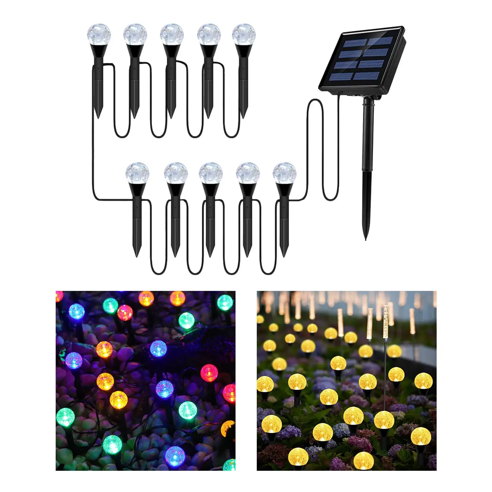 Solar Light Decorative Garden Led Lights Night Lamp for Yard Lawn Patio