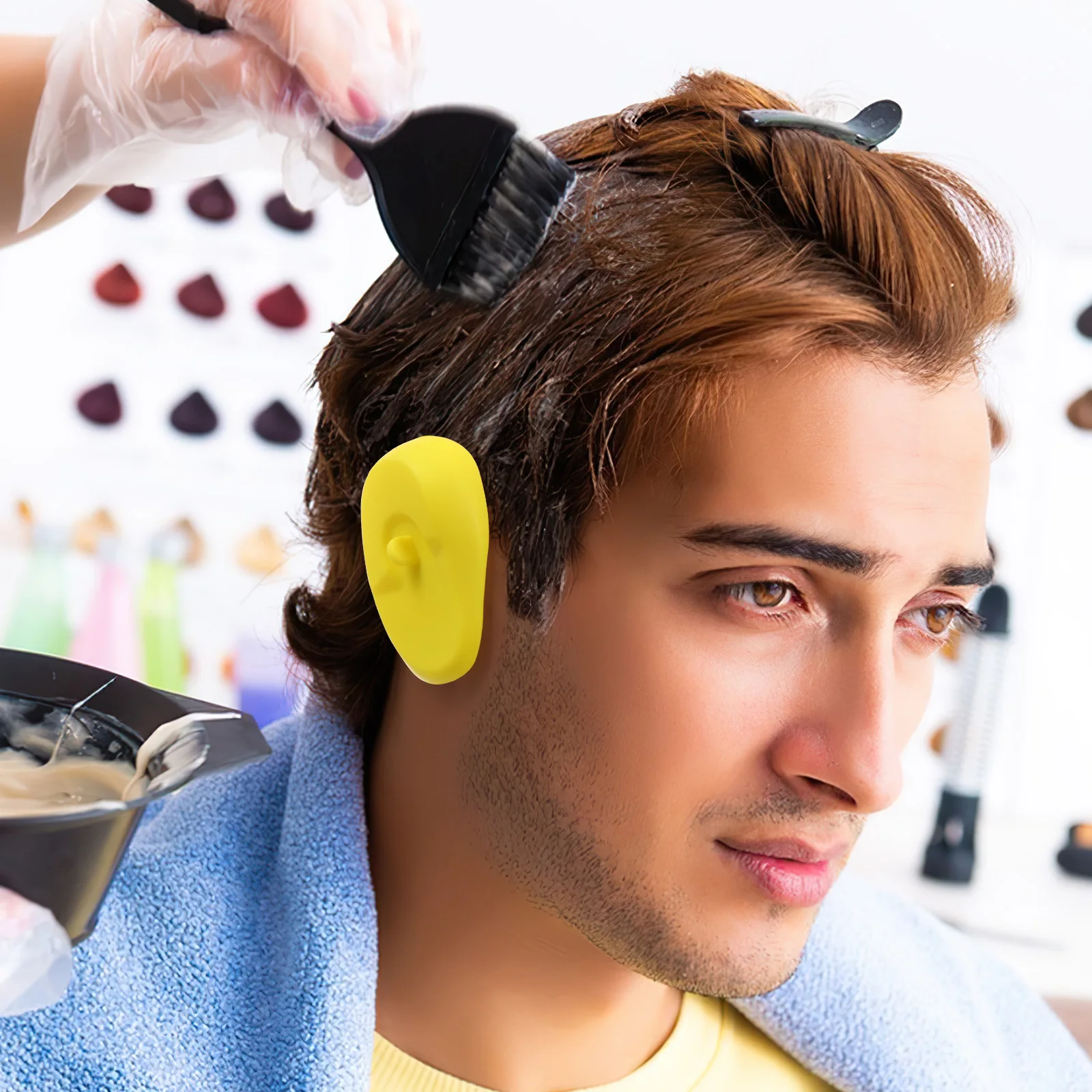 

Чехлы для краски для волос, силиконовые эластичные силиконовые наушники, регулируемые защитные наушники для салона, домашнего использования, инструменты для укладки, уход за ушами