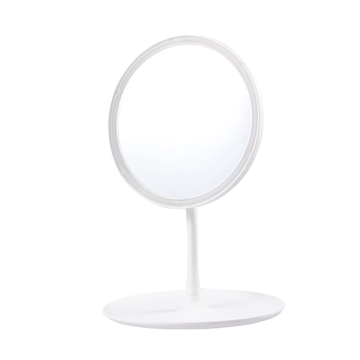 Lusterko do makijażu LED USB z podświetleniem, ściemnialne, z ekranem dotykowym, regulowana jasność, trzy tryby oświetlenia, stabilne, antypoślizgowe.