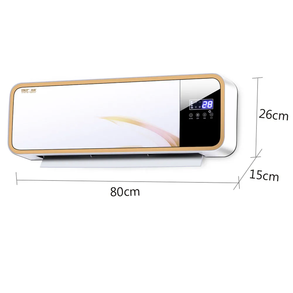 Heater Household Heaters High Power Bedroom Bathroom Electric Heating Speed Hot Fan Wall-mounted Electric Heater 3000W
