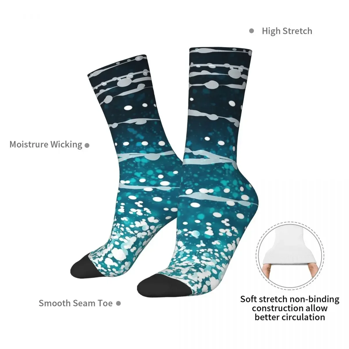 Whale Shark Pattern Socks Harajuku Super Soft Stockings All Season Long Socks Accessories for Man's Woman's Gifts